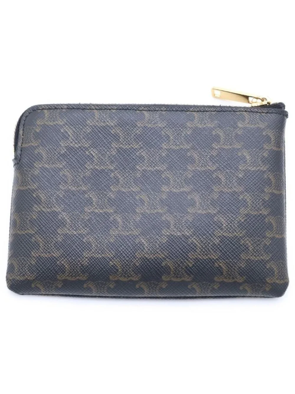 Celine Coin Case Brown With Triomphe Logo